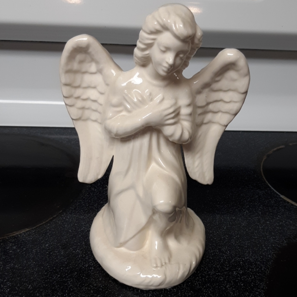 Angel Christmas Nativity statue Lrg Religion spiritual bible figurines ceramic